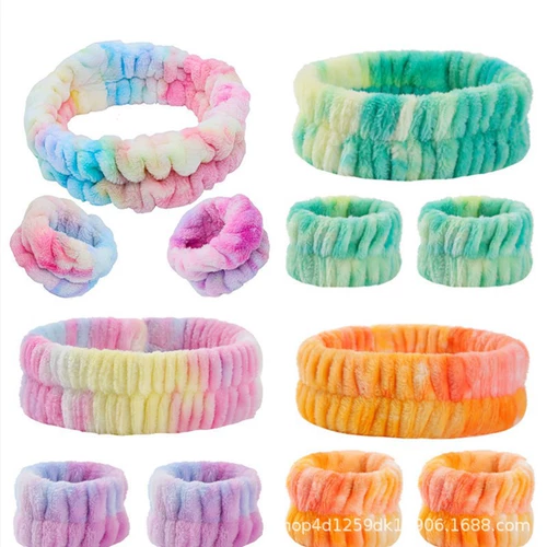 Заколка для волос с бантиком, повязка на голову, браслет, комплект для умывания, ободок, Amazon, градиент