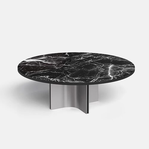 天然大理石轻奢桌茶几不锈钢奢石