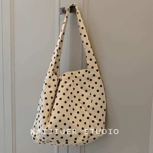 韩系ins波点单肩包大容量