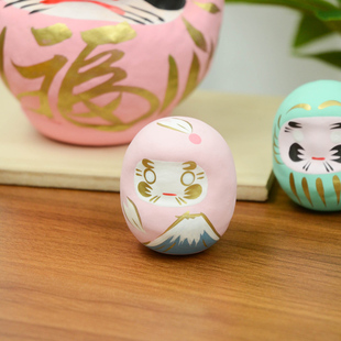 日本进口大门屋达摩摆件不倒翁桌面装饰开运招福许愿可爱伴手礼物