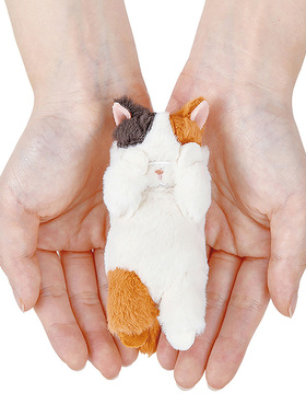 日本进口毛绒猫咪挂件三花虎猫公仔玩偶动物钥匙扣包装饰品伴手礼