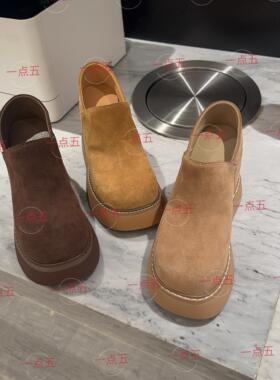 一点五增高12CM勃肯鞋女士定制款小个子原创秋冬慵懒感复古休闲鞋