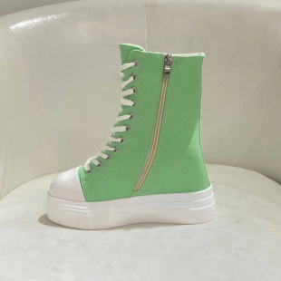 韩版潮流夏季新款女鞋2023年原创绿拼色增高14CM隐形薄款女士鞋子