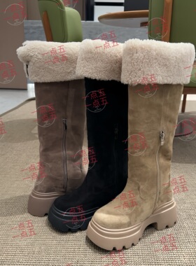 增高16CM-14CM长筒绒棉靴女士原创保暖定制加绒加厚鞋经典色