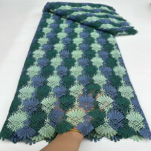 蕾丝水溶刺绣牛奶丝刺绣布婚纱礼服连衣裙非洲面料cord Fabr Lace