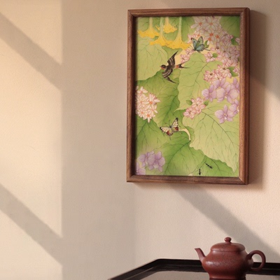 菩提本无树工笔手绘瓷板画