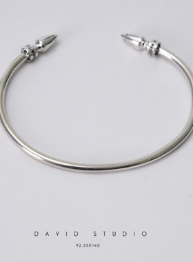 david纯银复古风鹿晗同款子弹头