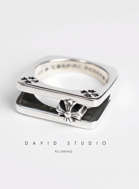 david尅罗心s925纯银nis情侣对戒