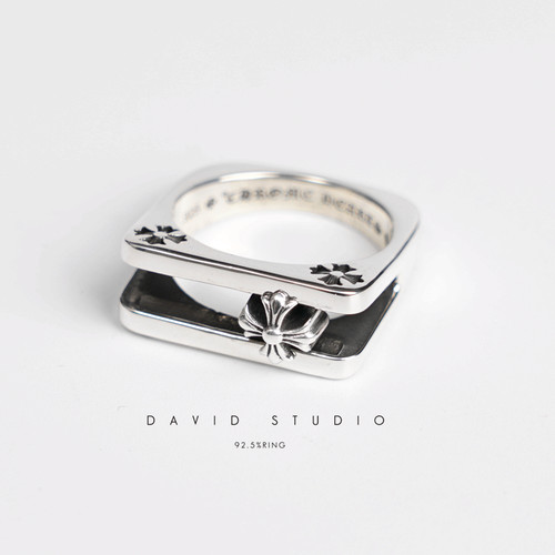 david尅罗心s925纯银nis情侣对戒