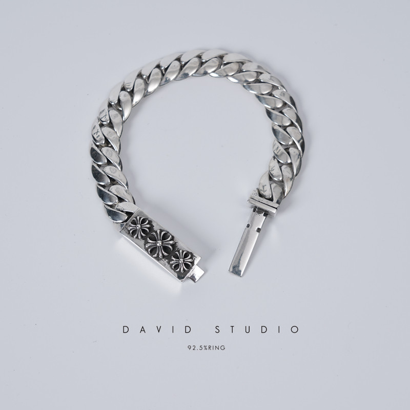 david十字花童插片潮流细手链图片
