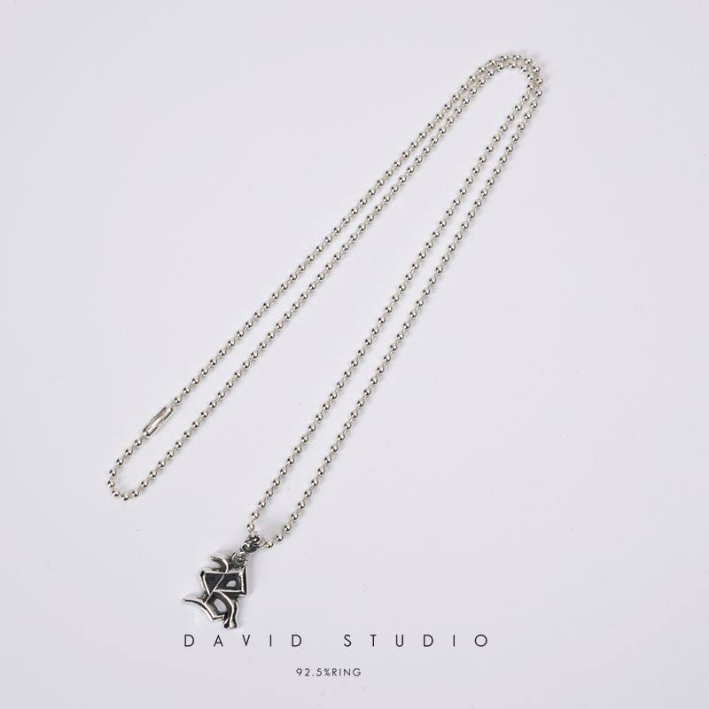 davidstudio925纯银做旧吊坠图片