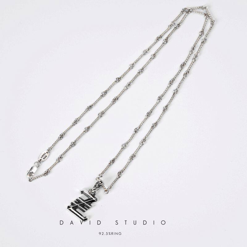 davidstudio925纯银做旧吊坠图片
