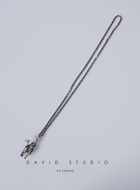 davidstudio925纯银航天员骷髅
