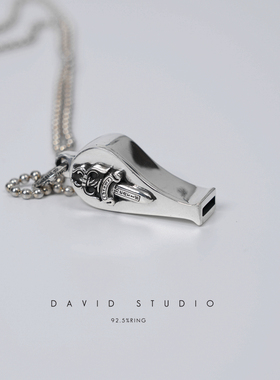 925纯银大宝剑中号情侣吊坠项链