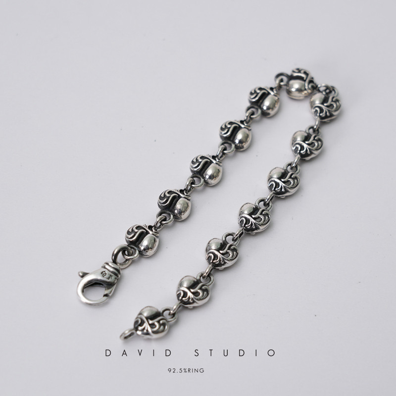 davidstudio925纯银哥特手链图片