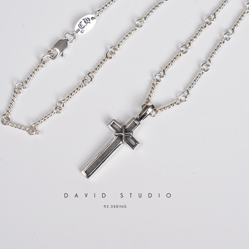 davids925纯银miniins刻字项链