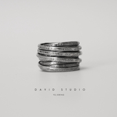 David studio弹簧英文字朋克做旧925银打造werkstatt munchen设计