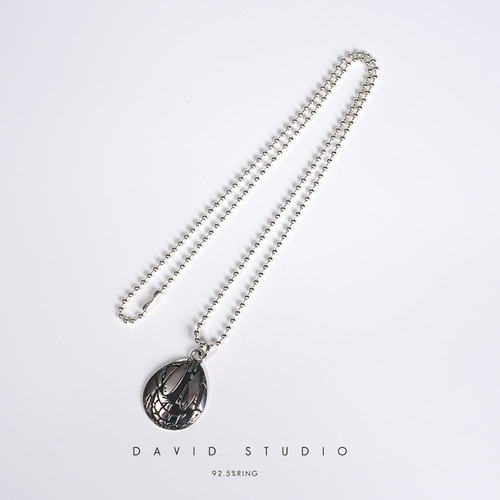 david纯银925纯银笑脸椭圆实心 时尚百搭ins推荐情侣女款项链