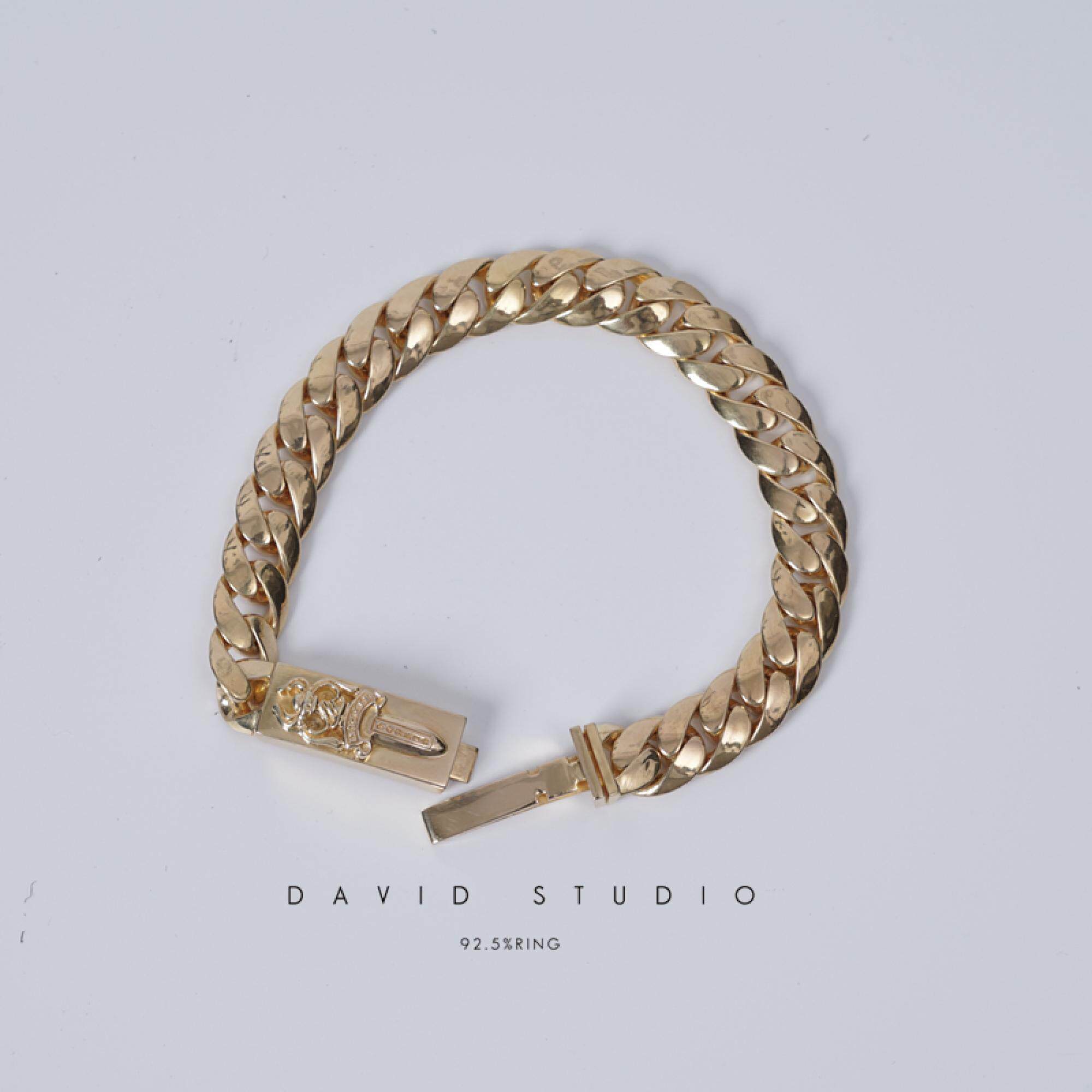 davidstudio定制实心黄金手链图片