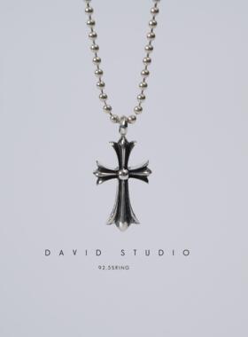 纯银手工圆珠坠子男女款项链