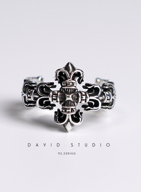 david尅罗心s925纯银情侣对戒