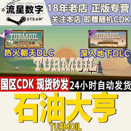 Steam国区 正版KEY Turmoil 石油骚动 石油大亨 激活码现货秒发