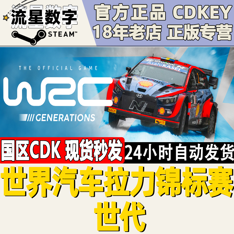 Steam正版国区KEY 世界汽车拉力锦标赛 世代 WRC Generations现货 电玩/配件/游戏/攻略 STEAM 原图主图