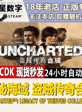 Steam正版国区KEY 神秘海域4盗贼传奇合辑 UNCHARTED 激活码CDKEY
