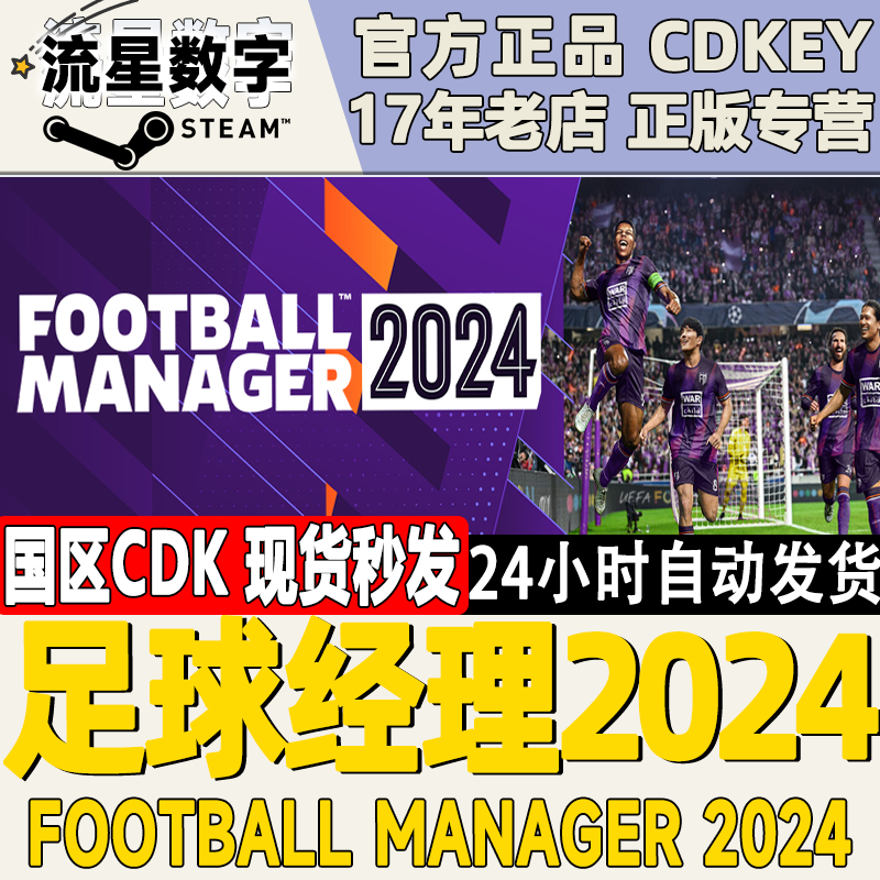 Steam正版国区KEY 足球经理2024 Football Manager 2024 激活码 电玩/配件/游戏/攻略 STEAM 原图主图