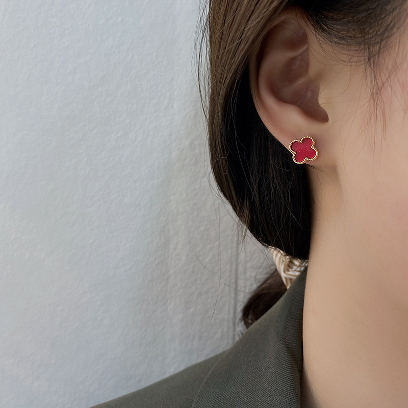 四叶高级感网红爆款秋冬季耳钉