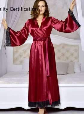 Bride Robe Bathrobe Women Sleepwear Bath Robe Long Cardigan