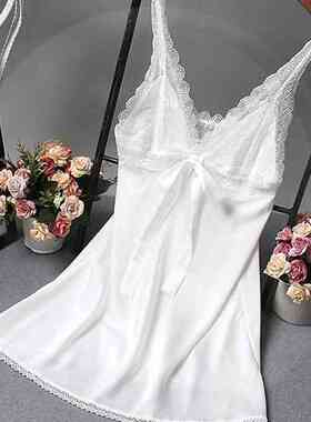 Lace Bath Gown Summer Casual Home Night Dress Nighty