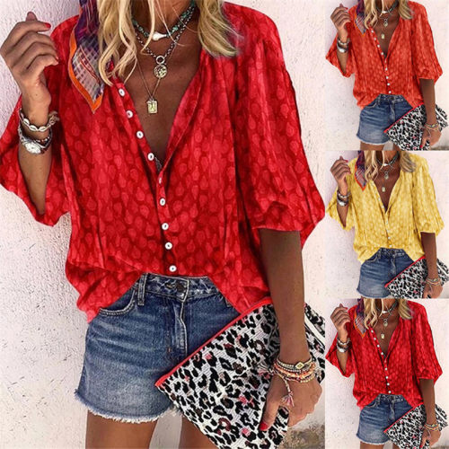 uses For Women Tops 2021 Summer Vintage Button Female Shirts
