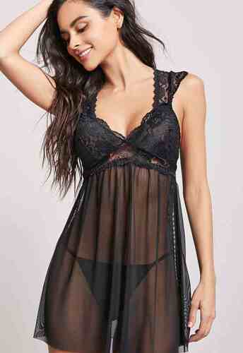 Pajamas night gown plus size sexy lingerie nightdress 66