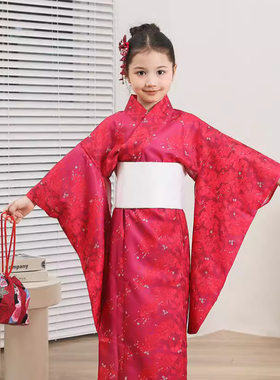 日本儿童和服女孩5-12小孩和服正装表演演出和服振袖套装旅游拍照