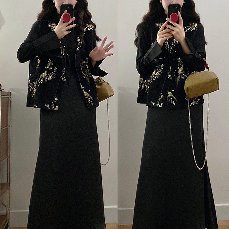 实拍~大码女装2026春季新款新中式国风马甲高腰显瘦半身裙三件套,女装/女士精品,大码套装,淘宝优惠券,粉丝福利购,淘宝优惠卷