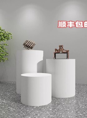 烤漆展台圆柱摆台圆形展示底座摆件增高台直播站台模特地台展示台