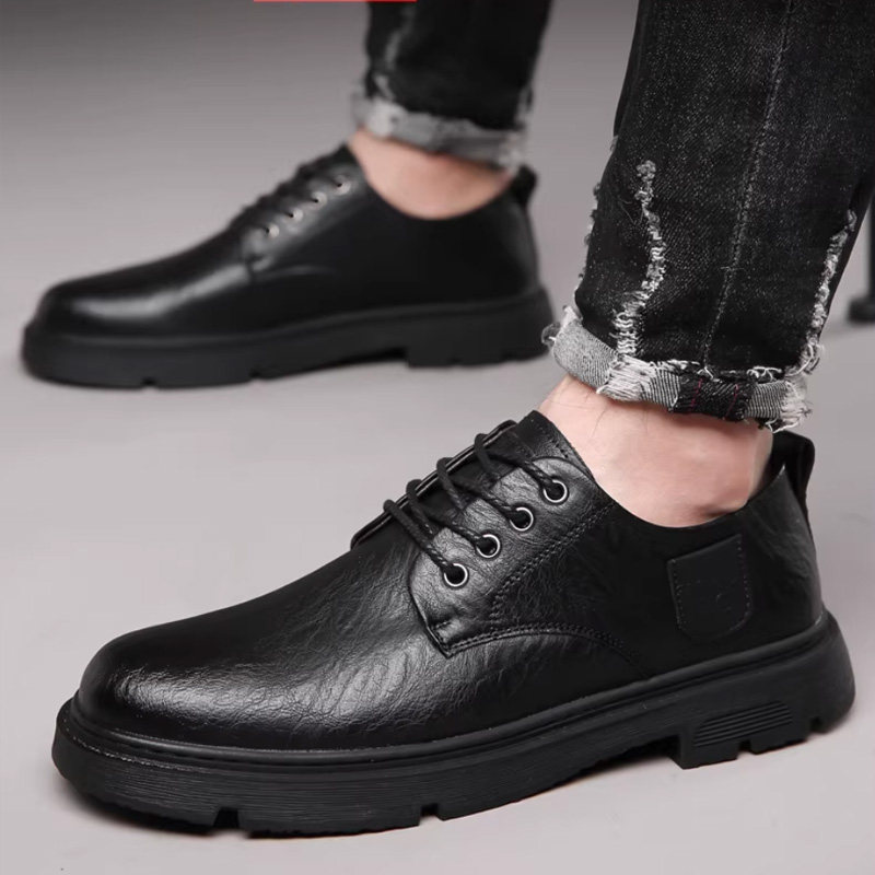 2026秋冬新款工装鞋低帮马丁靴男劳保英伦风厚底防滑工作鞋软底潮,流行男鞋,正装皮鞋,淘宝优惠券,粉丝福利购,淘宝优惠卷
