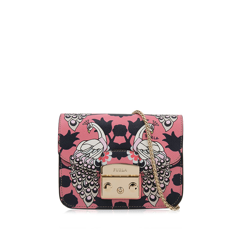 FURLA/ܽÀÁ´Ìõ·¸ÇÓ¡»¨ºûµû ţƤŮʿб¿æ°üС·½°ü BGZ7A84
