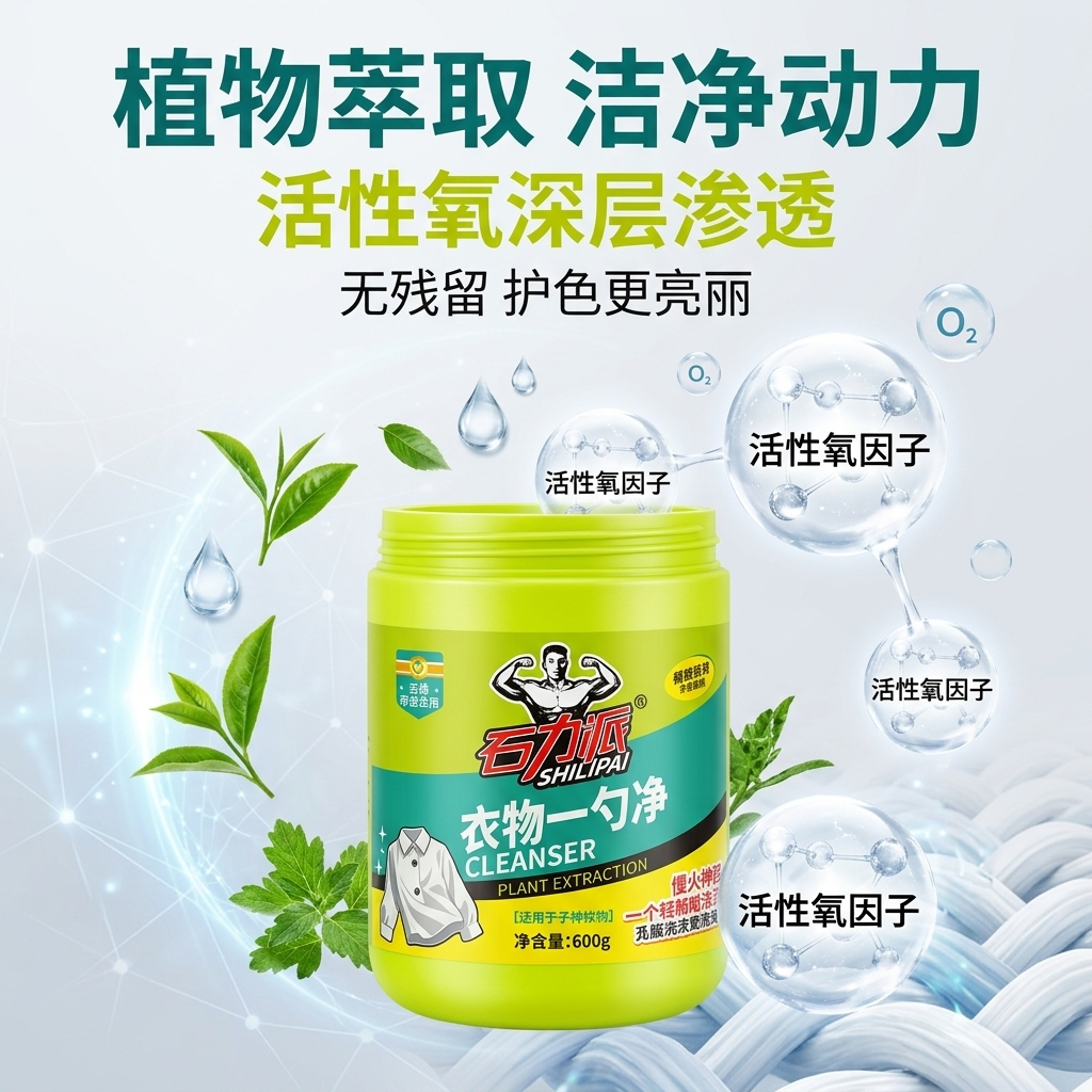 石力派活氧冷水强去污留香洗衣粉