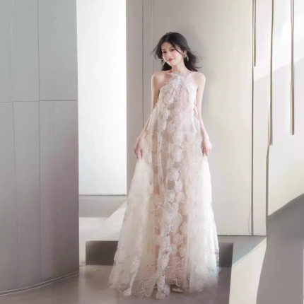 日本品质结婚睡衣晨袍女新娘2025夏季新中式仙气订婚礼服裙海边度