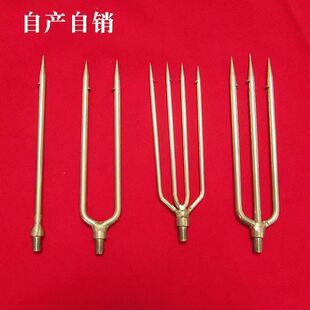 鱼叉不锈钢倒刺小鱼叉泥鳅黄鳝叉垂钓小配件不锈钢四齿小鱼叉