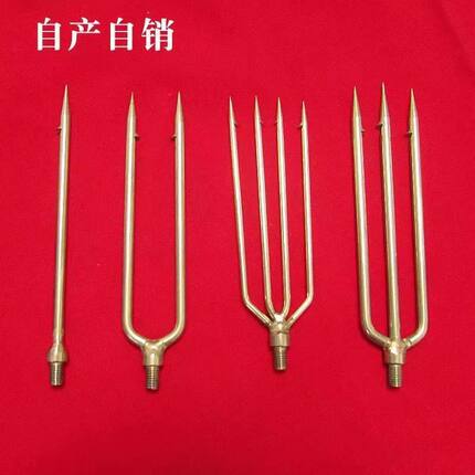 鱼叉不锈钢倒刺小鱼叉泥鳅黄鳝叉垂钓小配件不锈钢四齿小鱼叉