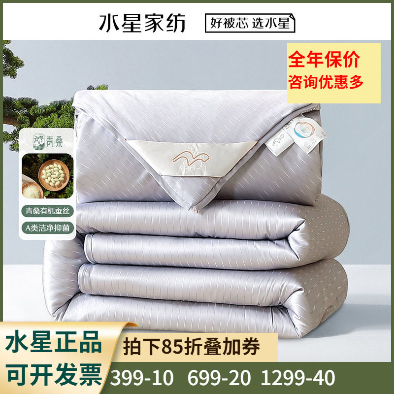 水星家纺青桑·潋影抗菌蚕丝二合一被 蚕丝被四季被子子母被芯1.8,床上用品,蚕丝被,淘宝优惠券,粉丝福利购,淘宝优惠卷