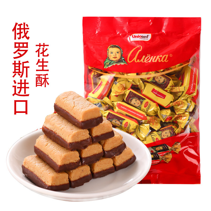 俄罗斯进口花生酥糖巧克力酥脆糖果袋装零食休闲伴手礼年货糖果,零食/坚果/特产,酥糖,淘宝优惠券,粉丝福利购,淘宝优惠卷