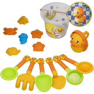 14Pcs Beach Toys For Kids Yellow Duck Digging Sand Tool Beac