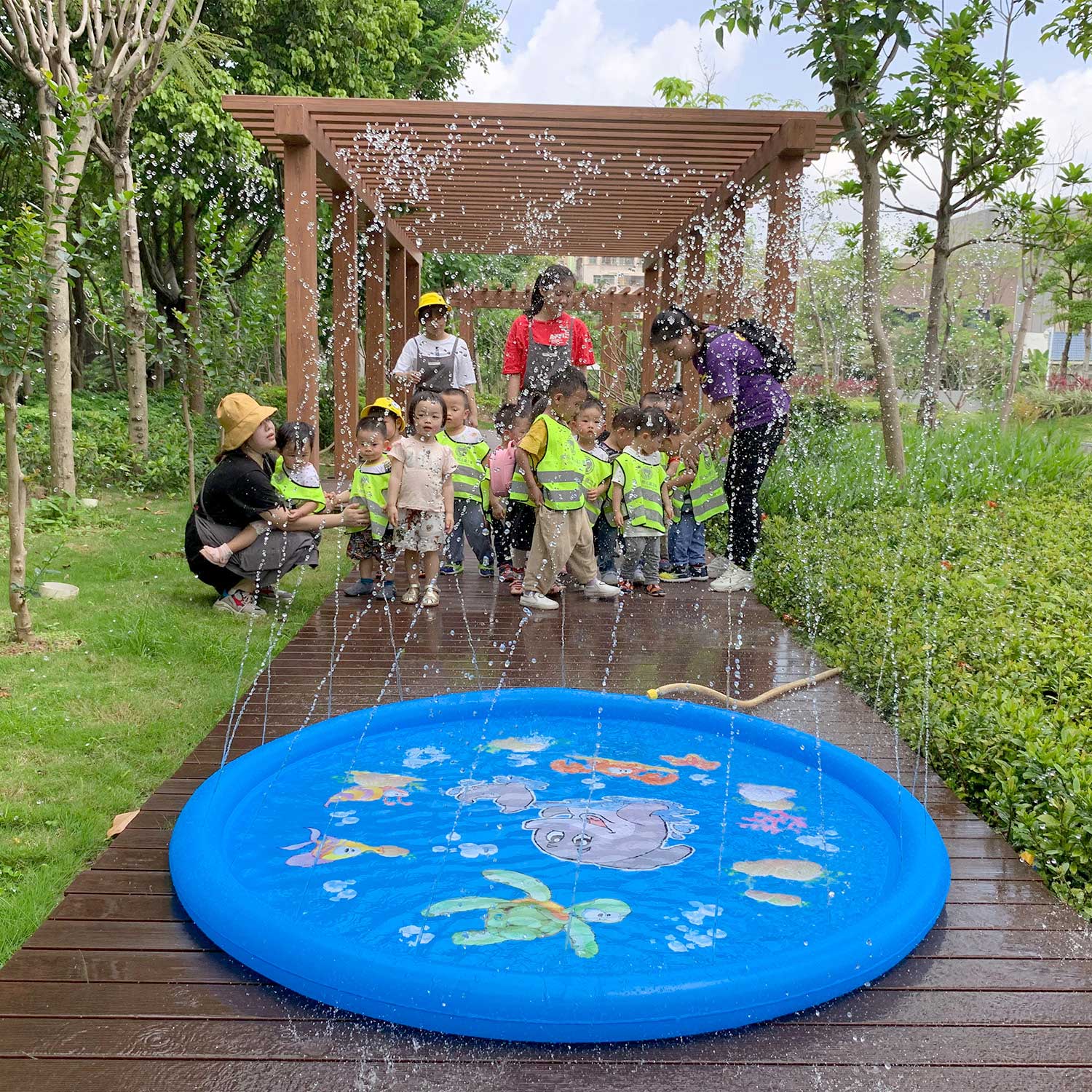 100 cm Summer Lawn Inflatable Water Spray Mat Children Game