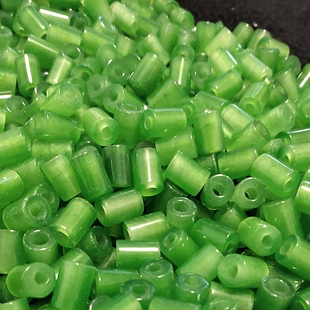 满绿色马来玉路路通吊坠直筒玉石转运珠挂件 diy手链项链配件珠