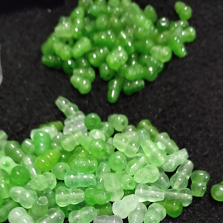 石英岩玉冰透小葫芦玉珠翡翠散珠串珠diy配件饰品耳坠手工材料
