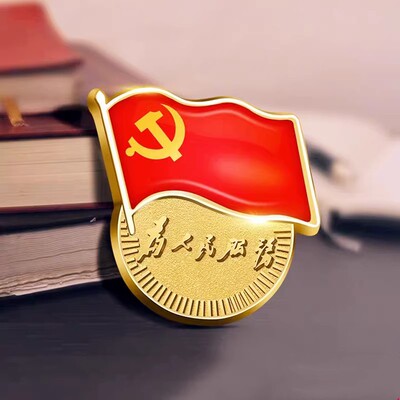 胸章党徽磁铁别针标准党员胸徽